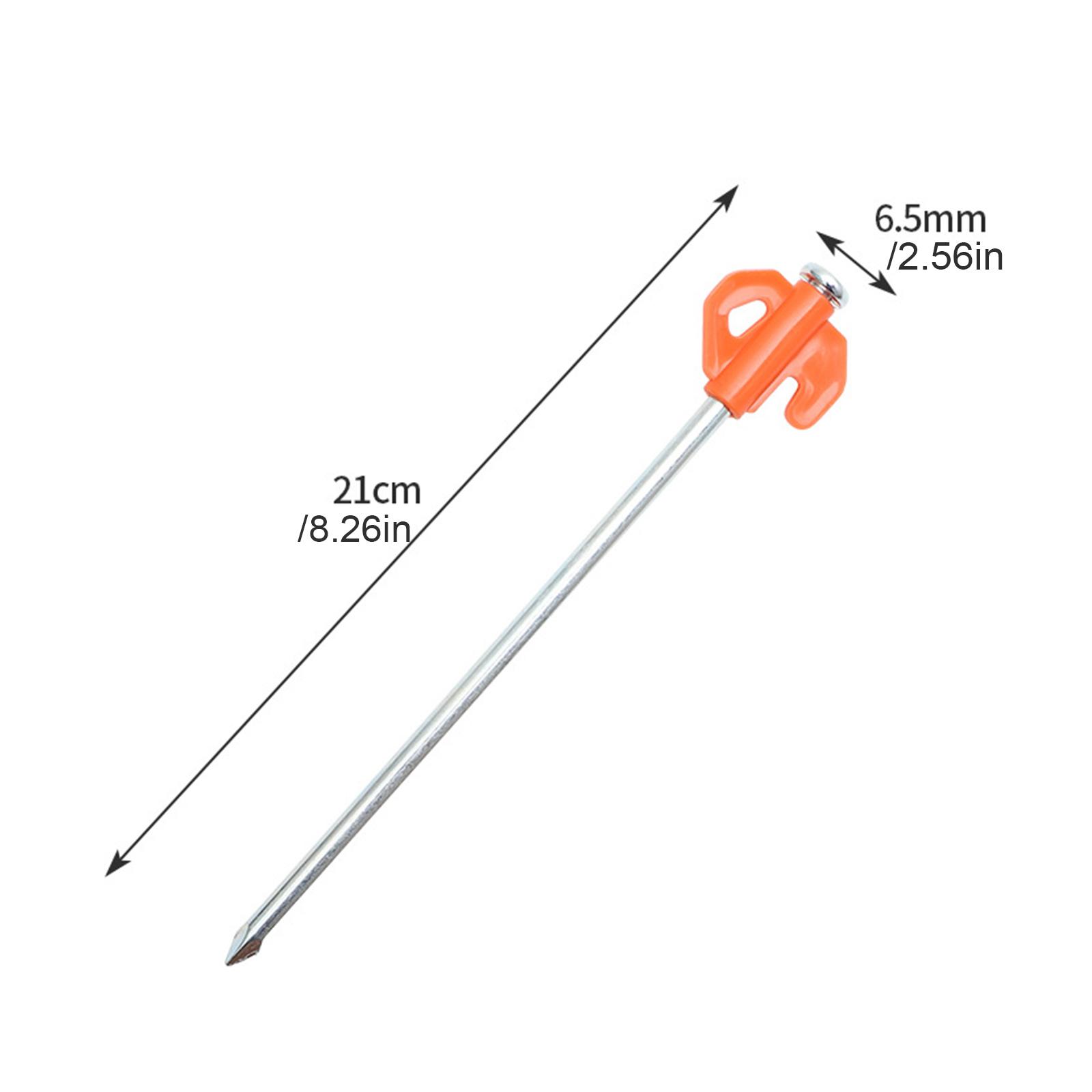 Cheap Goat Tents 21cm Portable Tent Pegs Iron Pipe Material Garden Stakes Heavy Camping Duty Tent Hammock Accessories Ground Nail Cord N3T7   